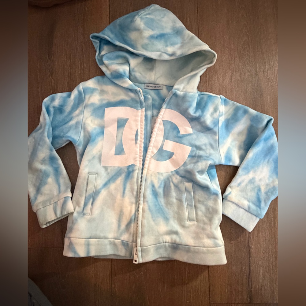 Dolce & gabbana Blue and White kids Hoodie